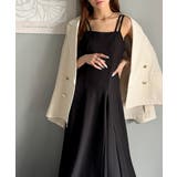 大人のエレガントテイスト。麻調ダブルストラップアシメキャミフレアワンピース | Classical Elf  | 詳細画像8 