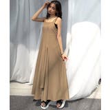 大人のエレガントテイスト。麻調ダブルストラップアシメキャミフレアワンピース | Classical Elf  | 詳細画像13 