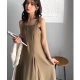 大人のエレガントテイスト。麻調ダブルストラップアシメキャミフレアワンピース | Classical Elf  | 詳細画像16 