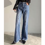 最旬美脚デニム。裾フリンジセミフレアデニムパンツ | Classical Elf  | 詳細画像54 