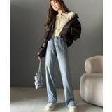 《ms+ ideal》大人の銘品デニム。サイドスリットハイウエストデニムパンツ | Classical Elf  | 詳細画像8 