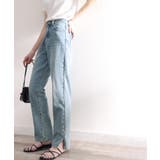 《ms+ ideal》大人の銘品デニム。サイドスリットハイウエストデニムパンツ | Classical Elf  | 詳細画像4 