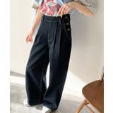 スタイルアップと抜け感叶う。サイドボタン2タックワイドデニム（ストレート） | Classical Elf  | 詳細画像15 