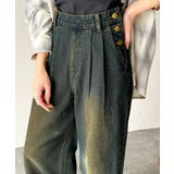 スタイルアップと抜け感叶う。サイドボタン2タックワイドデニム（ストレート） | Classical Elf  | 詳細画像27 