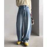 ブルー | こなれ感抜群の1本。ゆったりシルエットカーブデニムエッグパンツ | Classical Elf