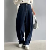 ワンウォッシュ | こなれ感抜群の1本。ゆったりシルエットカーブデニムエッグパンツ | Classical Elf