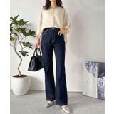 憧れ美脚のマストアイテム！フレアストレッチデニムパンツ | Classical Elf  | 詳細画像21 