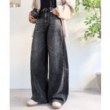 自然なカーブで美脚見え。抜け感たっぷりカーブラインデニムパンツ（ワイド） | Classical Elf  | 詳細画像15 