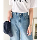 自然なカーブで美脚見え。抜け感たっぷりカーブラインデニムパンツ（ワイド） | Classical Elf  | 詳細画像28 