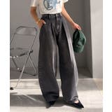 抜群のシルエットで、カバーしながらスタイルアップ♪カーブタックデニムパンツ | Classical Elf  | 詳細画像9 