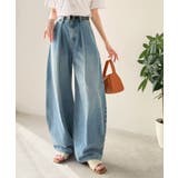 抜群のシルエットで、カバーしながらスタイルアップ♪カーブタックデニムパンツ | Classical Elf  | 詳細画像10 