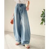 抜群のシルエットで、カバーしながらスタイルアップ♪カーブタックデニムパンツ | Classical Elf  | 詳細画像11 