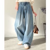 抜群のシルエットで、カバーしながらスタイルアップ♪カーブタックデニムパンツ | Classical Elf  | 詳細画像15 