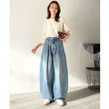 抜群のシルエットで、カバーしながらスタイルアップ♪カーブタックデニムパンツ | Classical Elf  | 詳細画像17 