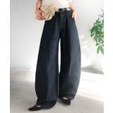 抜群のシルエットで、カバーしながらスタイルアップ♪カーブタックデニムパンツ | Classical Elf  | 詳細画像25 