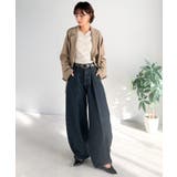 抜群のシルエットで、カバーしながらスタイルアップ♪カーブタックデニムパンツ | Classical Elf  | 詳細画像32 