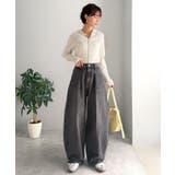 抜群のシルエットで、カバーしながらスタイルアップ♪カーブタックデニムパンツ | Classical Elf  | 詳細画像4 