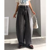 抜群のシルエットで、カバーしながらスタイルアップ♪カーブタックデニムパンツ | Classical Elf  | 詳細画像6 