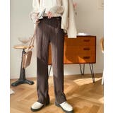 チャコール | 自分好みの丈感に!セルフカットフレアプリーツパンツ | Classical Elf