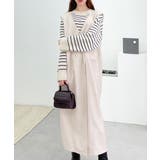 ベージュ | 今年の指名買い!コットンリネンダブルボタンジャンパースカート | Classical Elf