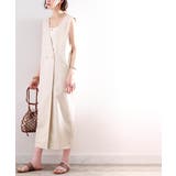 今年の指名買い!コットンリネンダブルボタンジャンパースカート | Classical Elf | 詳細画像6