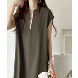 ブラウン | 1枚で大大活躍。リネンライクカフタン調サイドスリットロングワンピース | Classical Elf