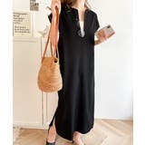 1枚で大大活躍。リネンライクカフタン調サイドスリットロングワンピース | Classical Elf | 詳細画像1