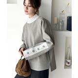 グレー | あったかおしゃれ! 異素材切り替え袖ボタンプルオーバー | Classical Elf