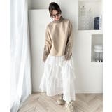 あったかおしゃれ! 異素材切り替え袖ボタンプルオーバー | Classical Elf | 詳細画像4