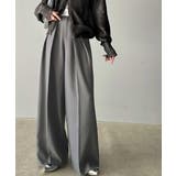 さらっと美脚。細見え2インタックハイウエストワイドスラックスパンツ | Classical Elf  | 詳細画像2 