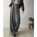 さらっと美脚。細見え2インタックハイウエストワイドスラックスパンツ | Classical Elf  | 詳細画像3 