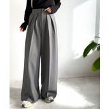 さらっと美脚。細見え2インタックハイウエストワイドスラックスパンツ | Classical Elf  | 詳細画像4 