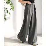 さらっと美脚。細見え2インタックハイウエストワイドスラックスパンツ | Classical Elf  | 詳細画像24 