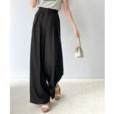 さらっと美脚。細見え2インタックハイウエストワイドスラックスパンツ | Classical Elf  | 詳細画像14 