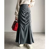 大人可愛い！愛され美ライン。シャーリングリボン使いマーメイドスカート（ロング丈） | Classical Elf  | 詳細画像19 