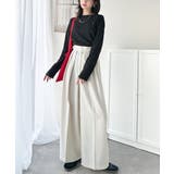 美しいシルエットの優秀パンツ♪サイドベルトハイウエスト2タックワイドパンツ | Classical Elf  | 詳細画像10 