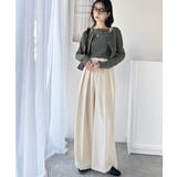 美シルエットの優秀パンツ♪サイドベルトハイウエスト2タックワイドパンツ | Classical Elf | 詳細画像9