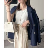 美しいシルエットの優秀パンツ♪Wベルト異素材スラックスワイドパンツ | Classical Elf | 詳細画像2