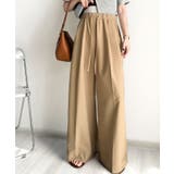 ベージュ | 快適大人エレガントスタイル。Wウエストイージーパンツ | Classical Elf 