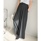 すっきりシルエット。防シワ効果素材2タックハイウエストワイドパンツ | Classical Elf  | 詳細画像23 