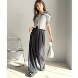 すっきりシルエット。防シワ効果素材2タックハイウエストワイドパンツ | Classical Elf  | 詳細画像26 