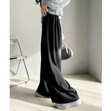 すっきりシルエット。防シワ効果素材2タックハイウエストワイドパンツ | Classical Elf  | 詳細画像20 