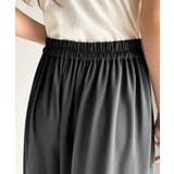 すっきりシルエット。防シワ効果素材2タックハイウエストワイドパンツ | Classical Elf  | 詳細画像30 