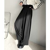 すっきりシルエット。防シワ効果素材2タックハイウエストワイドパンツ | Classical Elf  | 詳細画像9 