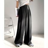 すっきりシルエット。防シワ効果素材2タックハイウエストワイドパンツ | Classical Elf  | 詳細画像14 