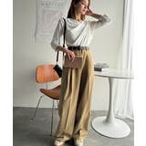 上品なデザインと履き心地。タック使いワイドシルエットハイウエストスラックス | Classical Elf  | 詳細画像20 