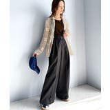 上品なデザインと履き心地。タック使いワイドシルエットハイウエストスラックス | Classical Elf  | 詳細画像10 