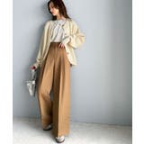 上品なデザインと履き心地。タック使いワイドシルエットハイウエストスラックス | Classical Elf  | 詳細画像21 