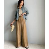 上品なデザインと履き心地。タック使いワイドシルエットハイウエストスラックス | Classical Elf  | 詳細画像18 