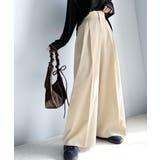 上品なデザインと履き心地。タック使いワイドシルエットハイウエストスラックス | Classical Elf  | 詳細画像6 